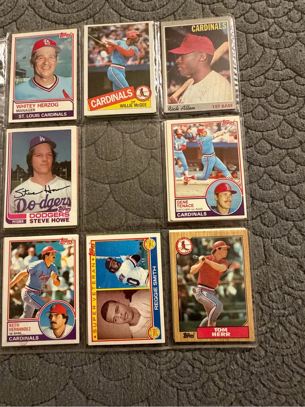 Topps Baseball Card Lot - Red, Blue, White